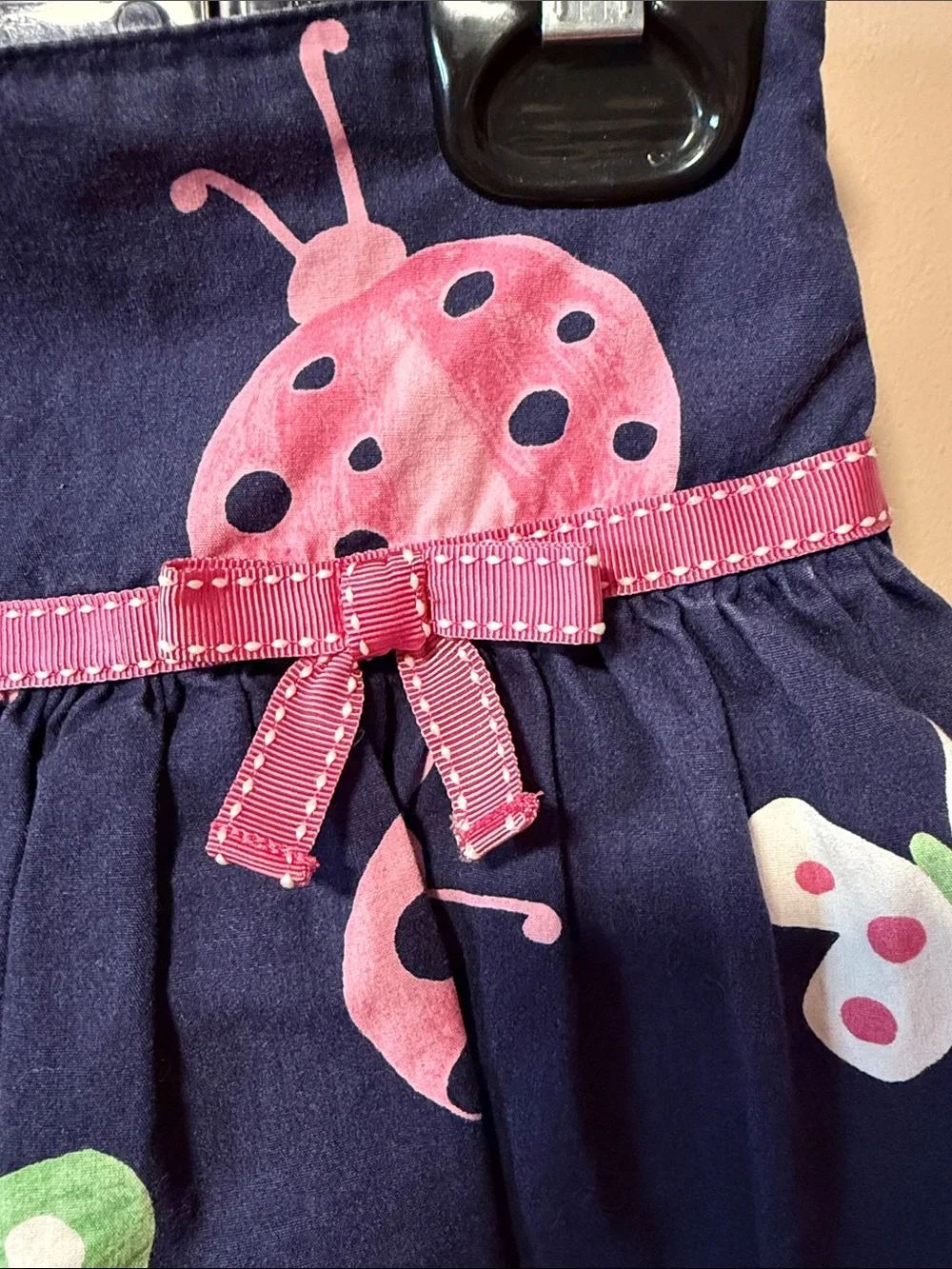 Gymboree Navy Skort with Pink Ladybugs and Butterflies